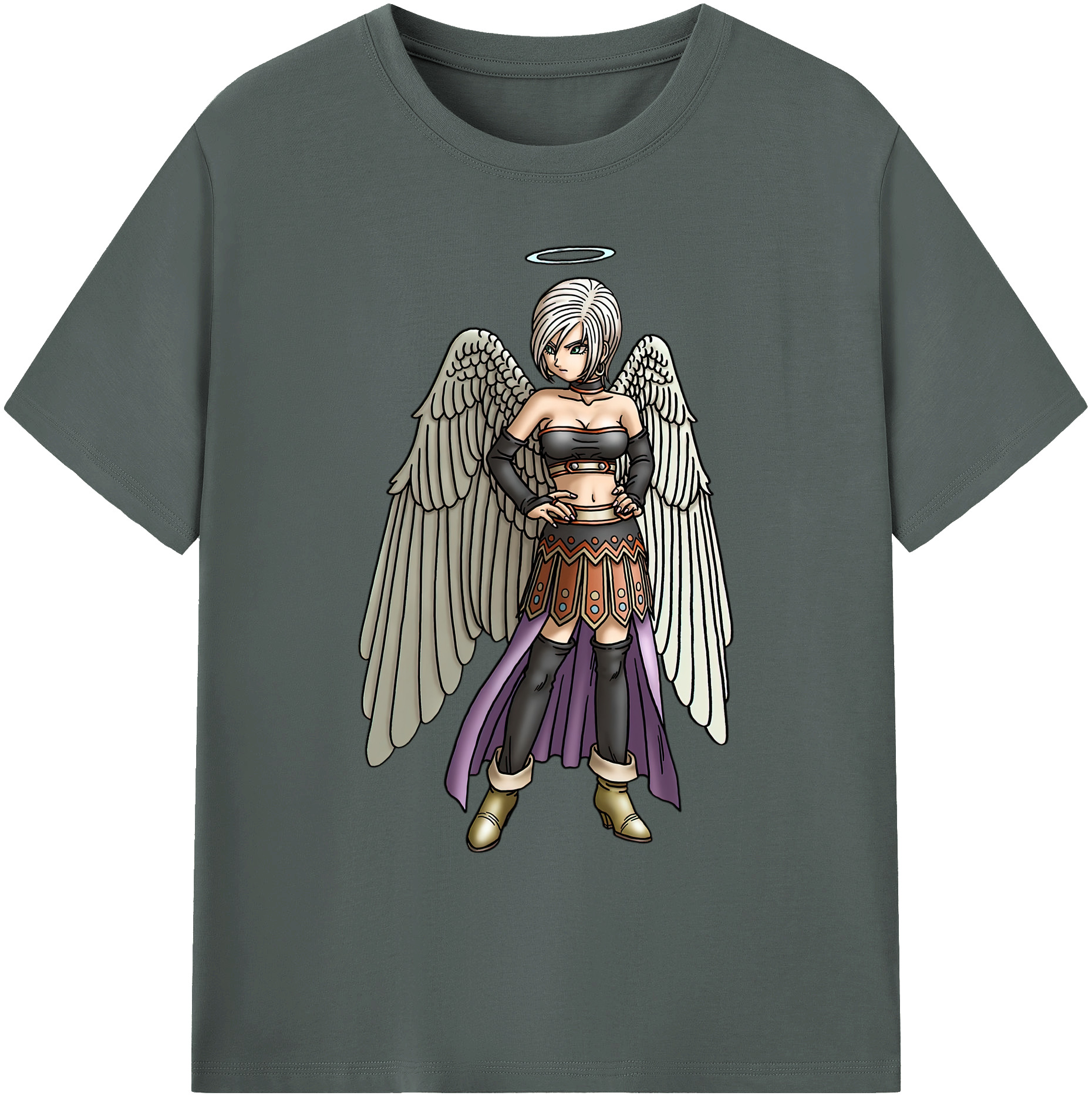 （画像用） ドラゴンクエスト Doragon Kuesuto Dragon Quest 綿100％ メンズ半袖Tシャツ｜肌触りやわらか＆通気性
